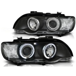 Phares ANGEL EYES noirs pour BMW X5 E53 09.99-10.03