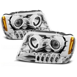 Phares CHRYSLER JEEP GRAND CHEROKEE 99-05.05 ANGEL EYES CHROME