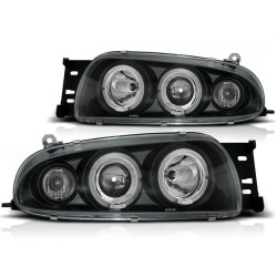 Phares FORD FIESTA MK4 10.95-08.99 ANGEL EYES NOIR