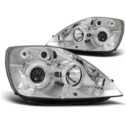 Phares FORD FIESTA MK6 05.02-08.05 ANGEL EYES CHROME