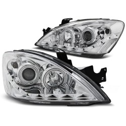 Phares MITSUBISHI LANCER 7 04-07 Feux de Jour Chrome