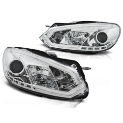 PHARES TUBE LIGHT DRL CHROME pour VW GOLF 6 10.08-12