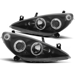 Phares PEUGEOT 307 04.01-06.05 ANGEL EYES NOIR