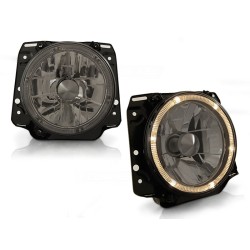 Phares Angel Eyes Fumée pour VW Golf II 2 08.83-08.91