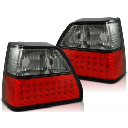 Feux arrière LED rouge fumé pour VW Golf 2 08.83-08.91