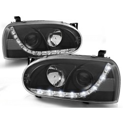 Phares Daylight Noir pour VW Golf 3 91-97