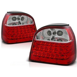 Feux arrière LED rouge blanc pour VW Golf 3 09.91-08.97