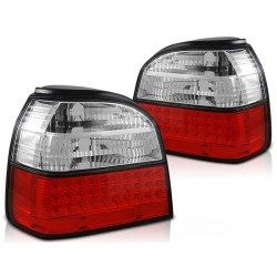 Feux arrière LED rouge blanc pour VW Golf 3 09.91-08.97