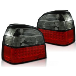 Feux arrière LED rouge fumé pour VW Golf 3 09.91-08.97
