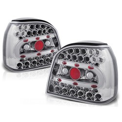 Feux arrière LED chromés compatibles VW Golf 3 09.91-08.97