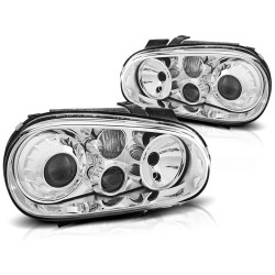 PHARES SPORT CHROME pour VW GOLF 4 09.97-09.03