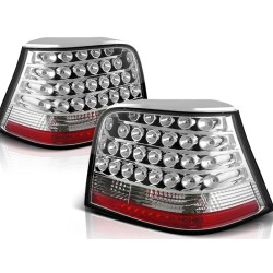 FEUX ARRIÈRE LED CHROME pour VW GOLF 4 09.97-09.03