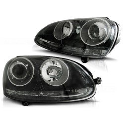 PHARES SPORT NOIRS pour VW GOLF 5 10.03-09