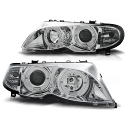 Phares Angel Eyes Chrome pour BMW E46 09.01-03.05