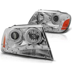 Phares CHRYSLER JEEP GRAND CHEROKEE 99-05.05 FEUX DE JOUR CHROME