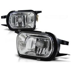 Feux de brouillard chromés compatibles avec Mercedes W203 07.00-03.04 / SLK R170