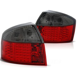 Feux arrière LED rouge fumé pour AUDI A4 10.00-10.04