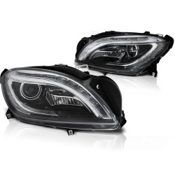 Phares noirs LED pour MERCEDES M-CLASS W166 11-15