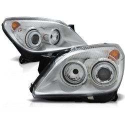 Phares OPEL ASTRA H 03.04-09 ANGEL EYES CHROME