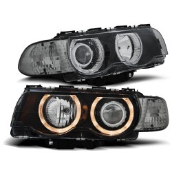 PHARES ANGEL EYES NOIRS pour BMW E38 09.98-07.01