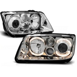 PHARES ANGEL EYES CHROME pour VW BORA 09.98-07.05