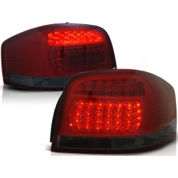 Feux arrière LED rouge fumé pour AUDI A3 05.03-08
