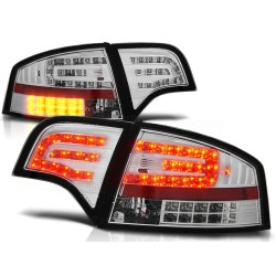 Feux arrière LED chromés pour AUDI A4 B7 11.04-03.08 berline
