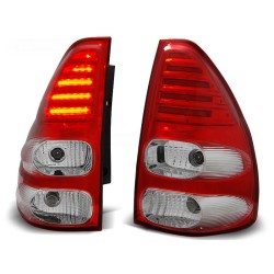 Feux arrière TOYOTA LAND CRUISER 120 03-09 LED ROUGE BLANC SÉQUENTIEL
