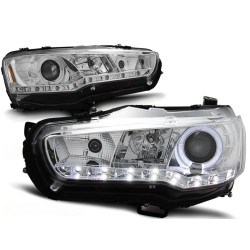 Phares MITSUBISHI LANCER 8 08-16 Feux de Jour Chrome