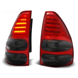 Feux arrière TOYOTA LAND CRUISER 120 03-09 LED ROUGE FUMÉ SÉQUENTIELS