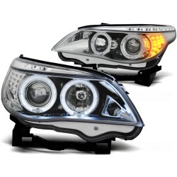 Phares Angel Eyes Chrome Indicateur LED pour BMW E60/E61 03-07