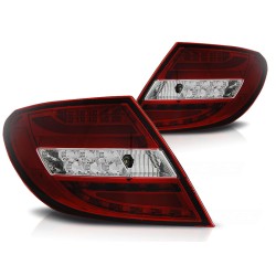 Feux arrière LED BAR rouge blanc pour MERCEDES C-KLASA W204 berline 07-10
