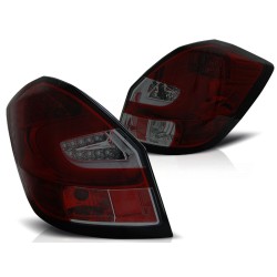 Feux arrière LED BAR rouge fumé pour SKODA FABIA II 07-06.14