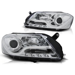 Phares TUBE LIGHT chromés pour VW Passat B7 10.10-10.14