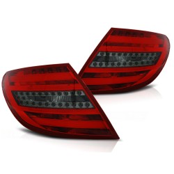 Feux arrière LED BAR rouge fumé pour MERCEDES C-KLASA W204 SEDAN 07-10