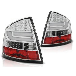 Feux arrière LED BAR chromés pour SKODA OCTAVIA II SEDAN 04-12
