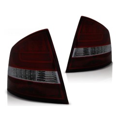 Feux arrière LED BAR rouge fumé pour SKODA OCTAVIA II SEDAN 04-12