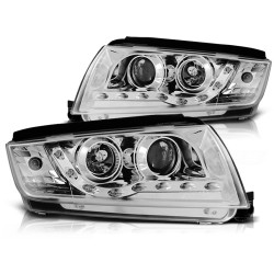 Phares diurnes chromés pour SKODA FABIA 12.99-08