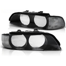 Phares noirs et blancs H7 pour BMW E39 95-00