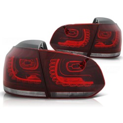 Feux arrière LED rouge blanc pour VW Golf 6 10.08-12
