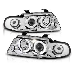 Phares Angel Eyes Chrome pour AUDI A4 11.94-12.98