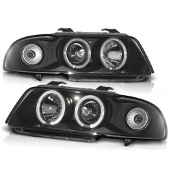 Phares Angel Eyes noirs pour AUDI A4 11.94-12.98