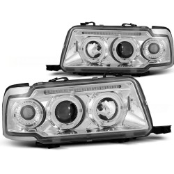Phares Angel Eyes Chrome pour AUDI 80 B4 09.91-04.96