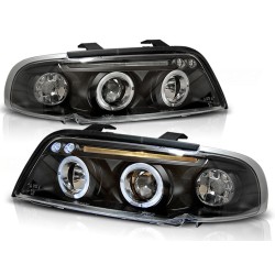 PHARES ANGEL EYES NOIRS pour AUDI A4 11.94-12.98