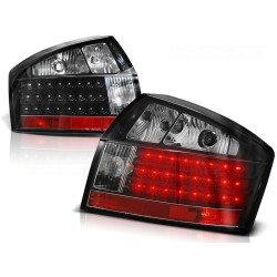 Feux arrière LED noirs compatibles AUDI A4 10.00-10.04