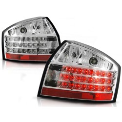 Feux arrière LED chromés compatibles AUDI A4 10.00-10.04