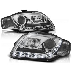 PHARES DIURNES CHROME pour AUDI A4 B7 11.04-03.08
