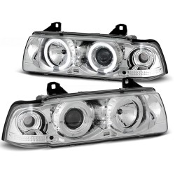 Phares Angel Eyes Chrome pour BMW E36 12.90-08.99