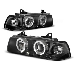 Phares Angel Eyes noirs compatibles BMW E36 12.90-08.99 C/C