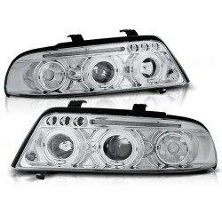 PHARES ANGEL EYES CHROME pour AUDI A4 01.99-09.00